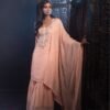 Women Orchid Peach Chinnon Sharara Set