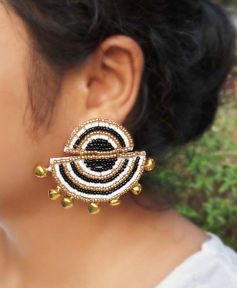 Handmade Embroidered Earring