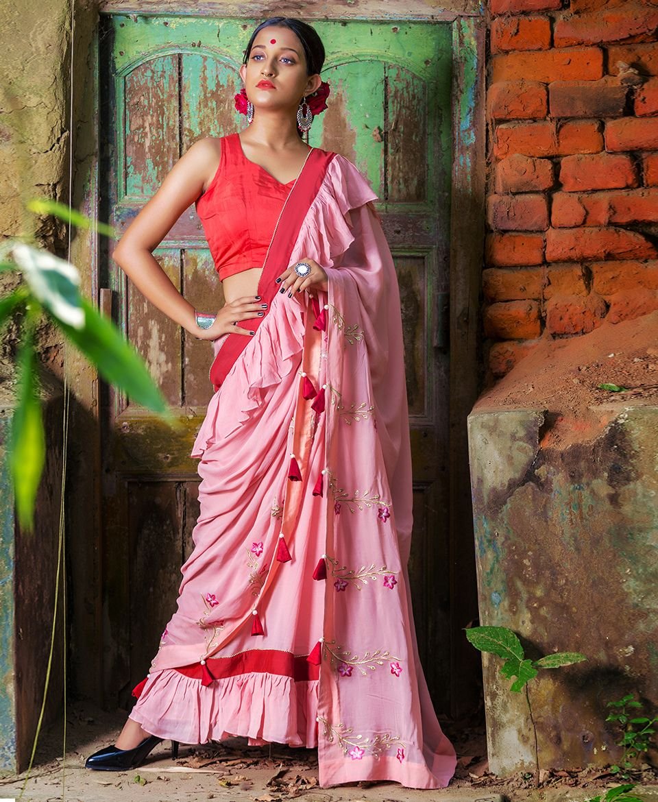 Malini- Hand Tie dye with Gota